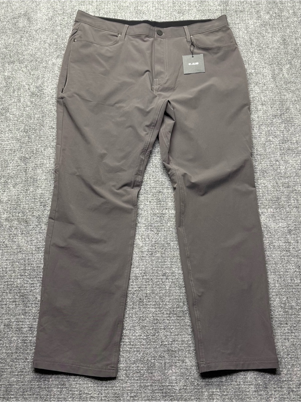 01. Algo Pants Mens 36x30 Gray Tech Commuter Performance UPF 40 Golf